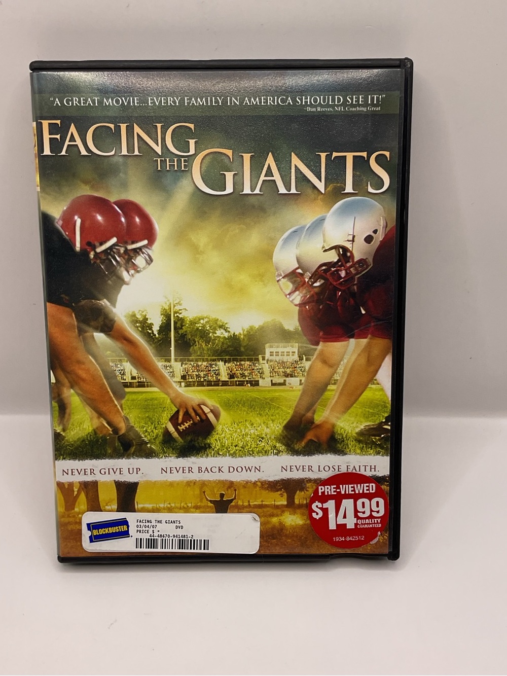 Facing The Giants (DVD, 2006) Faith Based Drama